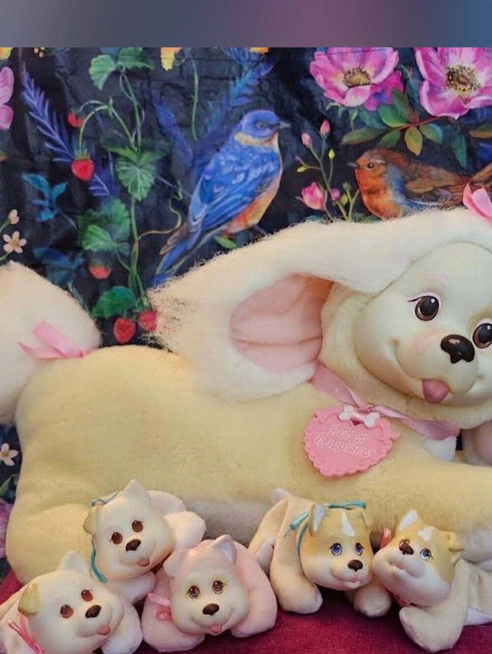 Pink & Cream Plush Puppy Family Toy Set - Brand